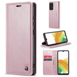Carcasă flip CASEME pentru Samsung Galaxy A33 5G, Waxy Textured, roz