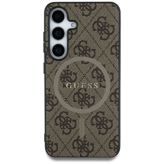 GUESS Huse pentru Samsung Galaxy S25, 4G Ring Classic Logo, maro