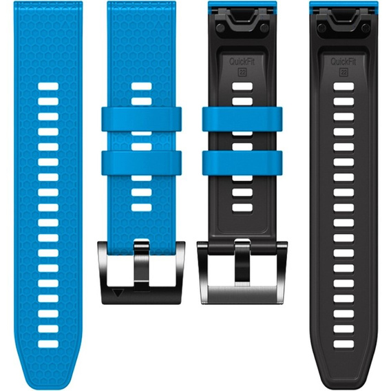 Curea de silicon pentru Garmin Fenix 7 / Forerunner 965 / 955 / 945 / 935, albastru / negru