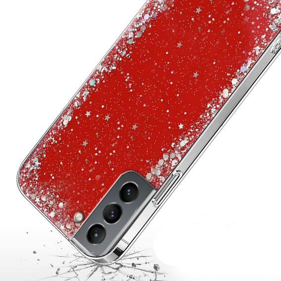 Huse pentru Samsung Galaxy S21, Glittery, roșu