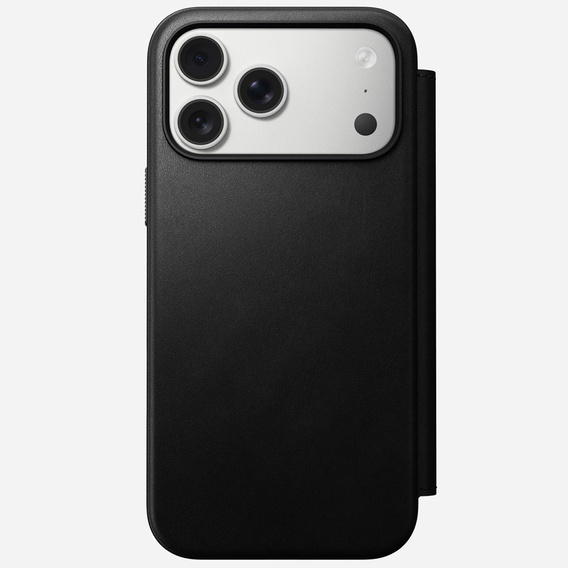 Husă Nomad pentru iPhone 17 Pro Max, Folio din piele modernă, negru