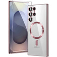 Husă pentru Samsung Galaxy S25 Ultra, Electro MagSafe, roz rose gold + Sticlă pentru ecran