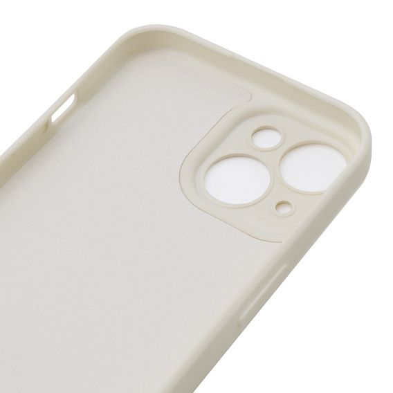 Husa pentru iPhone 15, Silicone Lite, culoare crem