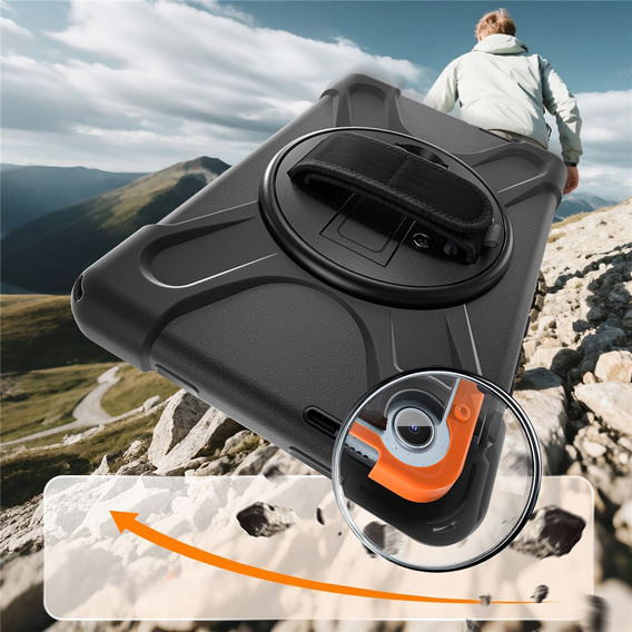 Husă blindată cu suport și curea de umăr pentru Lenovo Tab One