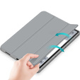Husă pentru Lenovo Tab P12, Smartcase cu spațiu pentru stylus, gri