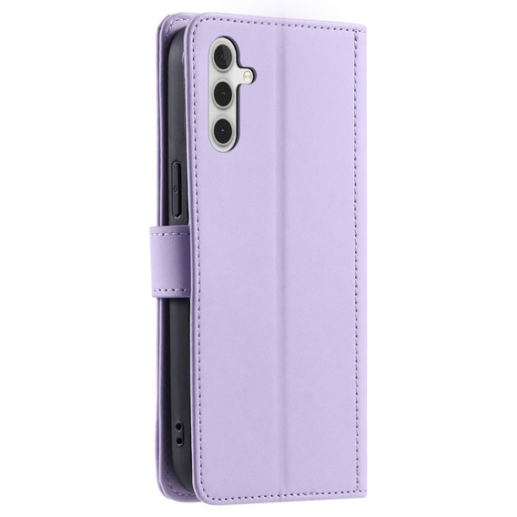 Husă cu clapetă pentru Samsung Galaxy A55 5G, Rhombus Crossbody Leather, violet