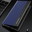 Cu clapetă pentru Xiaomi Redmi 12C, Side Magnetic, albastru închis