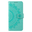 Cu clapetă pentru Motorola Moto E13, Mandala Flower, verde