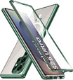 Carcasa Magnetic Dual Glass MagSafe pentru Samsung Galaxy S25 Ultra, verde