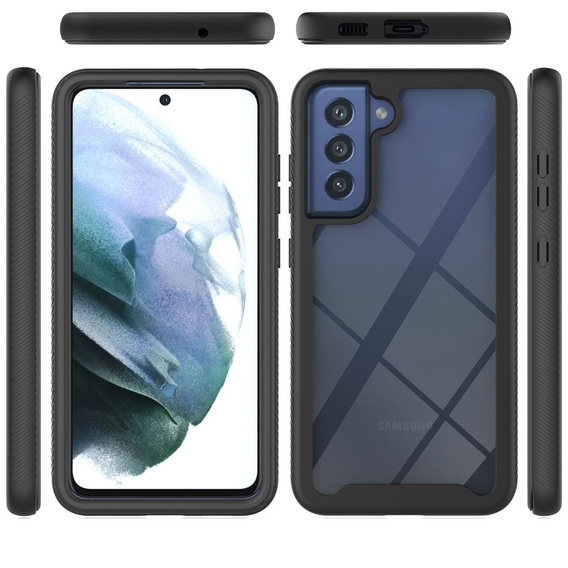 Carcasă pentru Samsung Galaxy S21 FE, Shockproof, cu folie, albastru