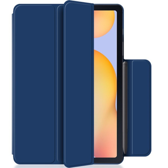 Husă pentru Samsung Galaxy Tab S6 Lite Tri-fold, Magnetic smartcase, albastru închis