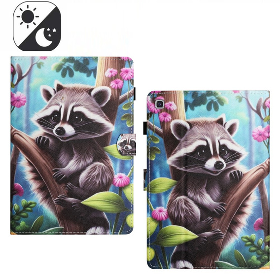 Husă pentru Samsung Galaxy Tab A7 Lite, cu clapetă, raccoon