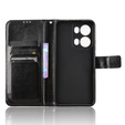 Cu clapetă pentru Oppo Reno 13 Pro, Crazy Horse Wallet, negru