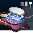 Husă GKK pentru Galaxy Z Flip 5 5G, Colțuri Dropproof MagSafe, transparent / violet