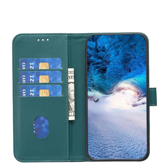 Husa cu clapetă pentru Xiaomi Redmi Note 13 Pro 4G / Xiaomi Redmi Note 14S / Xiaomi Poco M6 Pro 4G, BINFEN Wallet, verde
