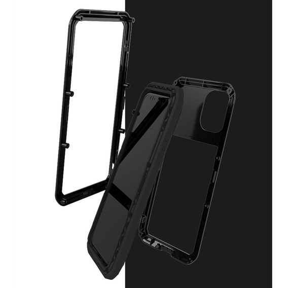 Love Mei Huse pentru iPhone 11, armored with glass, negru