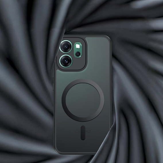 Carcasă Matt pentru Oppo Reno 14, pentru MagSafe, negru translucid
