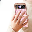 Husă pentru Samsung Galaxy Z Flip 4 5G, Rhombus Grid, Black