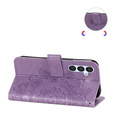 Cu clapetă pentru Samsung Galaxy A54 5G, Mandala Flower, violet