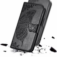 Cu clapetă pentru Infinix Hot 40i, Butterfly, negru