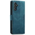 Husă pentru Samsung Galaxy A14 4G/5G, ERBORD Vintage, portofel cu clapetă, albastru