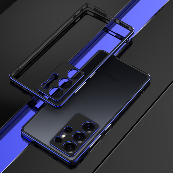 Husa LUPHIE pentru Samsung Galaxy S25 Ultra, Armor Bumper, negru