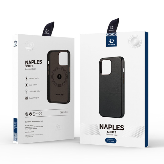 Huse pentru iPhone 14 Pro Max, Dux Ducis Max Naples, negru