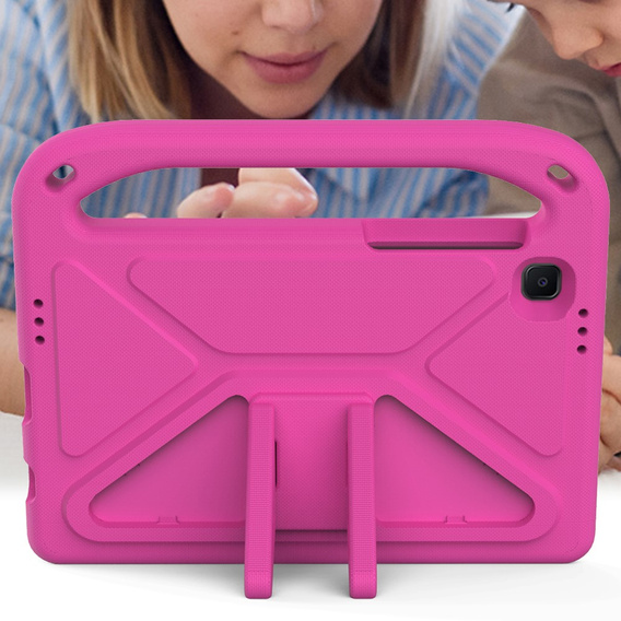 Husă pentru copii pentru Samsung Galaxy Tab A7 Lite 8.7 T220 / T225, husă pentru copii cu mâner, roz