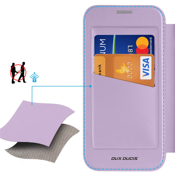 Husă Dux Ducis pentru iPhone Air, Skin X Pro, cu clapetă, pentru MagSafe, violet