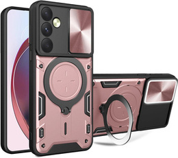 Husă blindată pentru Samsung Galaxy M55 5G, CamShield Slide, roz rose gold
