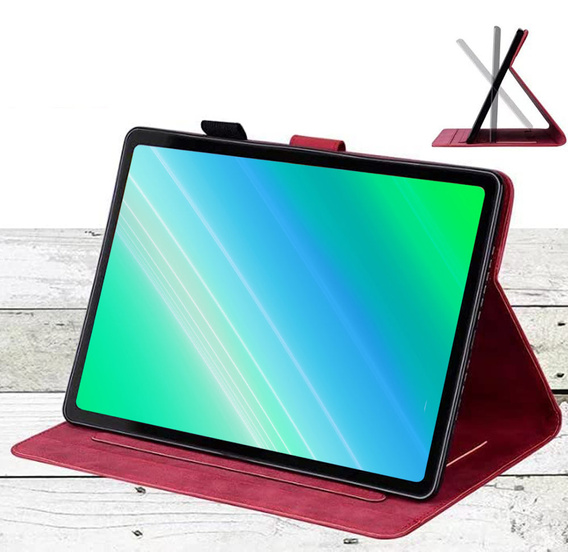 Husă pentru iPad 10.2" 2021/2020/2019 (9/8/7 gen.), cu clapetă, animal, roșu