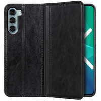 Huse pentru Motorola Moto G200 5G, Wallet Litchi Leather, negru