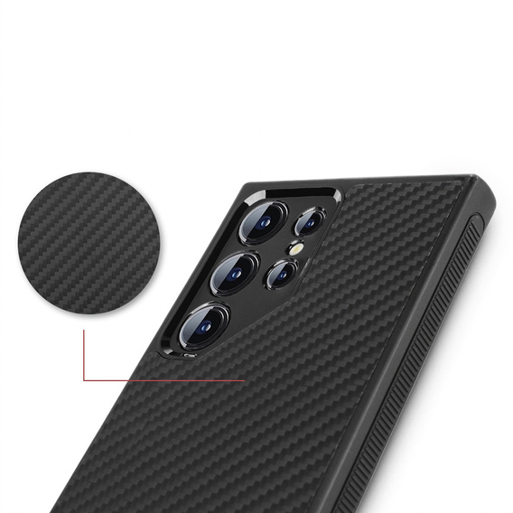 Husă pentru Samsung Galaxy S24 Ultra, ERBORD KevlarGuard, negru