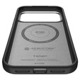 Carcasă Spigen Enzo Aramid MagSafe pentru iPhone 17 Pro Max, negru carbon / argintiu