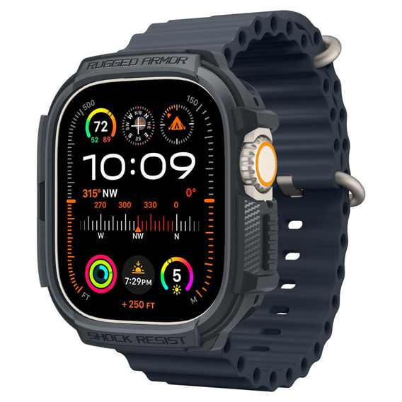 Husă Spigen Rugged Armor Dark Gray pentru Apple Watch Ultra 1 / 2 (49 mm)