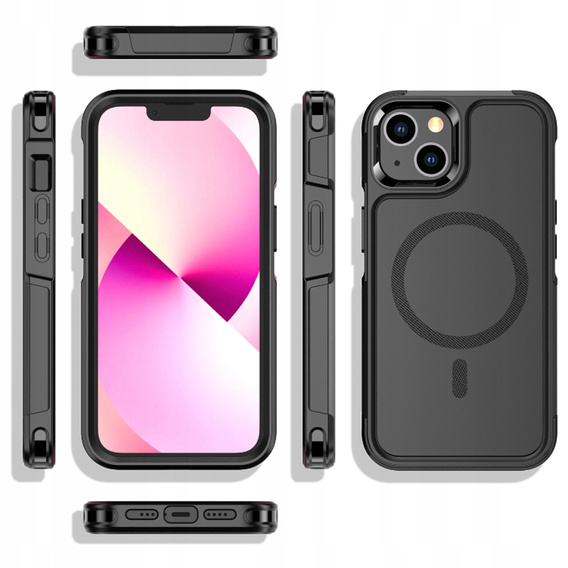 Huse pentru iPhone 14, MagForce MagSafe, negru