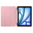 Husă pentru iPad Air 13" 2025/2024 (7/6 gen.), Smartcase cu spațiu pentru stylus, roz