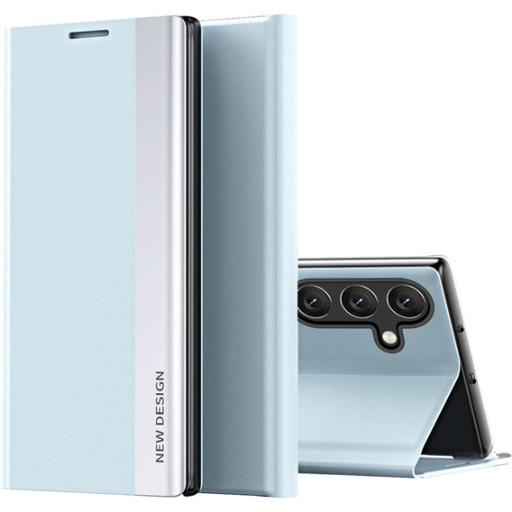 Cu clapetă pentru Samsung Galaxy A34 5G, Side Magnetic, albastru