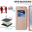 Husă RFID Wallet MagSafe Flip cu protecție pentru cameră pentru Samsung Galaxy S26, roz