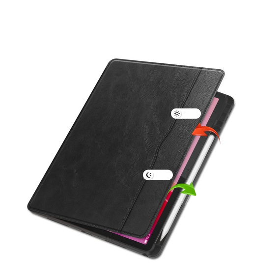 Husă pentru Lenovo Tab M11, Business Card and Pen Slot, negru