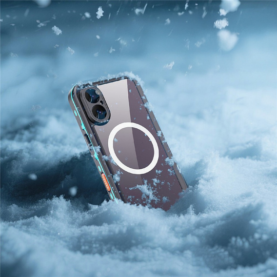 Husă pentru iPhone 17, impermeabilă IP68, SHELLBOX MagSafe, albastru