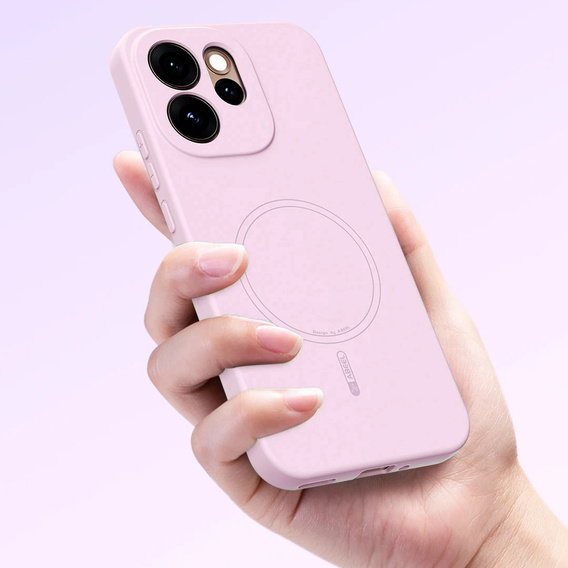 Husă din silicon Lite pentru MagSafe pentru Oppo Reno 15 Pro, roz