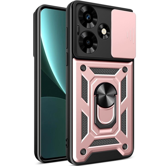 Husă blindată pentru Infinix Hot 30, CamShield Slide, roz rose gold