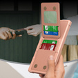 Husa pentru Samsung Galaxy S25 Ultra, Card Holder Kickstand, roz