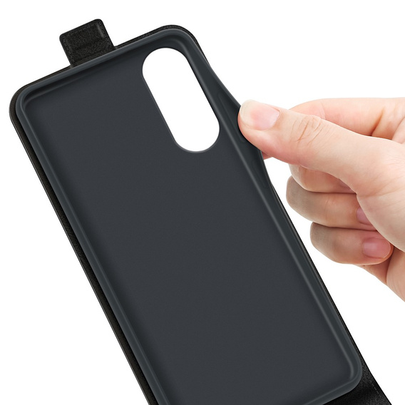 Cu clapetă pentru Samsung Galaxy S25 Edge, Flip, negru