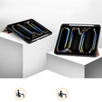 Husă pentru iPad Pro 11" 2024 (5 gen.), Smartcase cu spațiu pentru stylus, roz