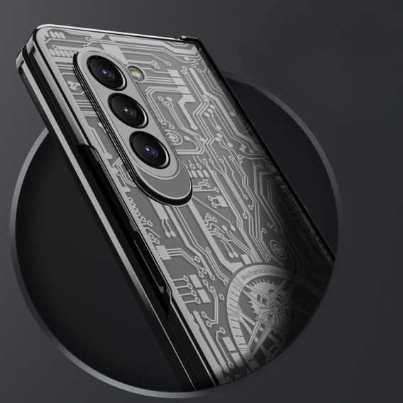 Husă pentru Samsung Galaxy Z Fold 5 5G, Mechanical Legend, negru
