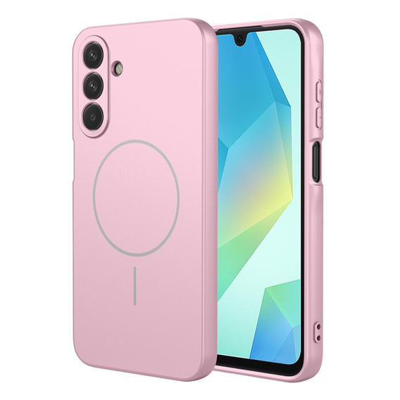 Manșon din silicon pentru Samsung Galaxy A17 5G, pentru MagSafe, roz