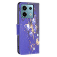 Cu clapetă pentru Xiaomi Redmi Note 13 Pro 5G, Wallet, Butterflies violet