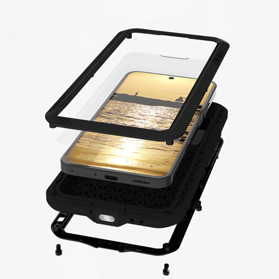 Love Mei Huse pentru Xiaomi 13, armored with glass, negru